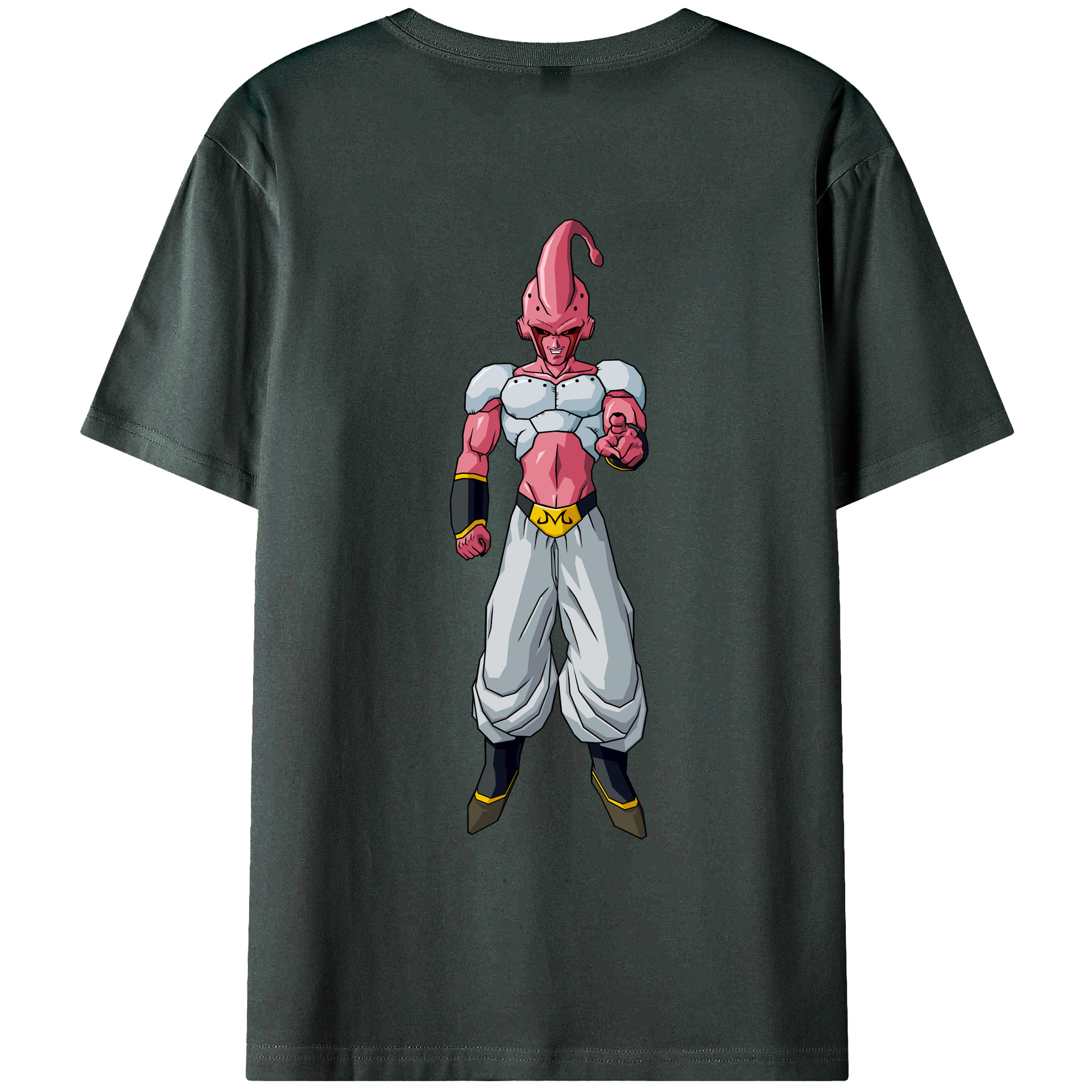 （画像用） ドラゴンボール 魔人ブウ DRAGON BALL Majin Buu 綿100％ メンズ半袖Tシャツ（バックプリント） 通気性